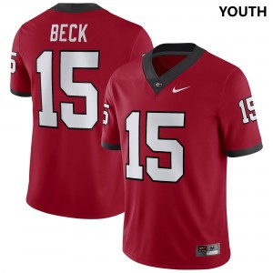 Youth Georgia Bulldogs #15 Carson Beck Red Game College Football Jersey 916839-365