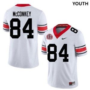 Youth Georgia Bulldogs #84 Ladd McConkey White Game College Football Jersey 692371-291